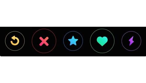 Tinder Symbols: what the heart, star and lightning .